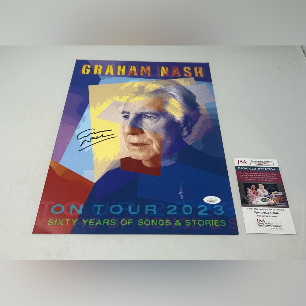 Graham Nash of CSNY signed Tour Poster JSA COA‎